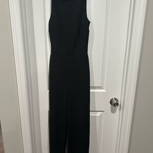 Lulu's Classic Black Sleeveless Jumpsuit